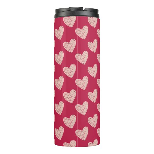 Bouteilles Isothermes Coeurs griffés Saint Valentin Viva Magenta (Dos)