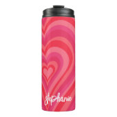 Bouteilles Isothermes Coeurs psychédéliques Calligraphie Nom du script P (Devant)