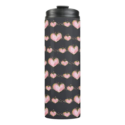 Bouteilles Isothermes Coeurs roses (Devant)