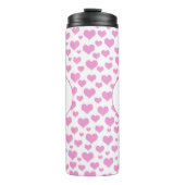 Bouteilles Isothermes Coeurs roses Motif Élégant Monogramme personnalisé (Devant)