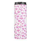 Bouteilles Isothermes Coeurs roses Motif Élégant Monogramme personnalisé (Dos)