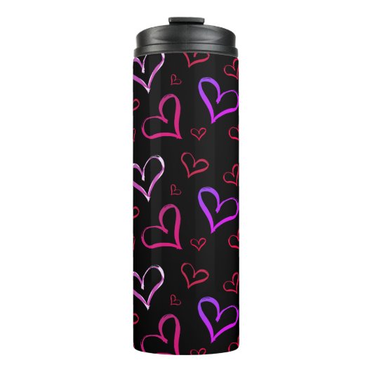 Bouteilles Isothermes Coeurs Rouge Et Violet (Devant)