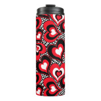 Coeurs, rouge, noir, blanc, Saint Valentin.