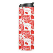 Bouteilles Isothermes Coeurs rouges, amour. (Tourné sur la gauche)