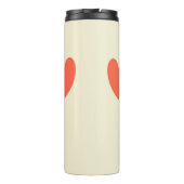 Bouteilles Isothermes Coeurs rouges heureux de la couleur crème de jour  (Dos)