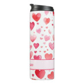Bouteilles Isothermes Coeurs vibrants | Coloré | Texte personnalisé (Tourné sur la droite)