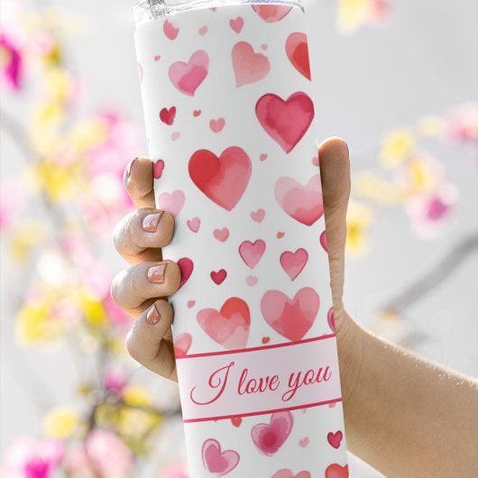 Bouteilles Isothermes Coeurs vibrants | Coloré | Texte personnalisé