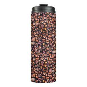 Bouteilles Isothermes Coffee Haricots crayon Motif Rustique Brown