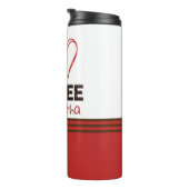 Bouteilles Isothermes Coffee Lover Gift Custom Name Coffee Bean Design (Tourné sur la droite)