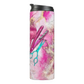 Bouteilles Isothermes Coiffeuse rose florale Personnalisée (Tourné sur la droite)