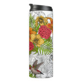 Bouteilles Isothermes Colibris et bouquet tropical (Tourné sur la droite)