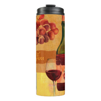 Bouteilles Isothermes collage à vin de style vintage avec tirage à l'aqu