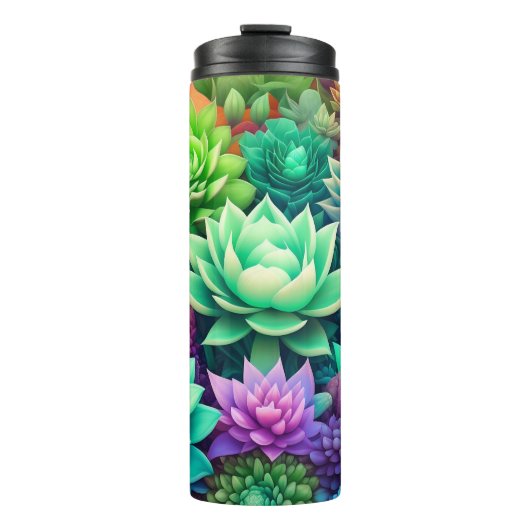 Bouteilles Isothermes Collage Aloe Vera et Succulents (Devant)