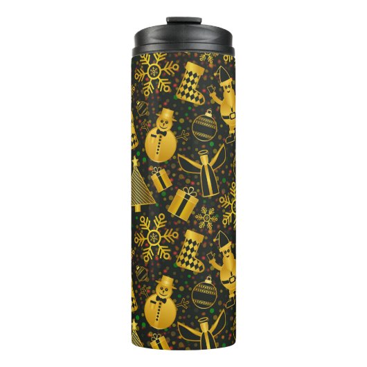 Bouteilles Isothermes Collage de Noël métallique (Devant)