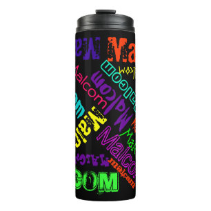 Bouteilles Isothermes Collage de nom cool Typographie moderne personnali