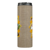 Bouteilles Isothermes Collage de photos de famille Sunflower Burlap 13 p (Dos)