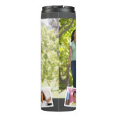 Bouteilles Isothermes Collage photo de famille personnalisée avec Zigzag (Dos)