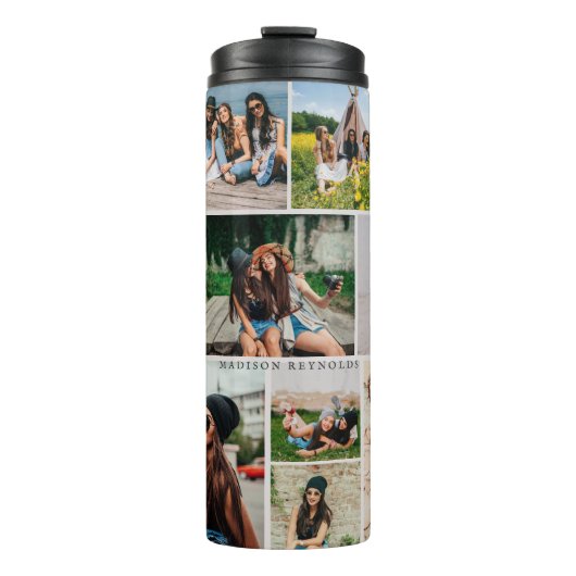 Bouteilles Isothermes Collage photo et monogramme (Devant)