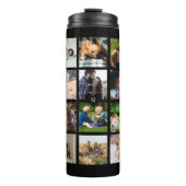 Bouteilles Isothermes Collage photo simple monogrammed keepsar noir (Devant)