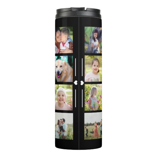 Bouteilles Isothermes Collage photo simple monogrammed keepsar noir (Dos)