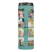 Bouteilles Isothermes Collage photo simple monogrammed vert (Dos)