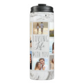 Bouteilles Isothermes Collage photo sur marbre blanc et gris (Devant)