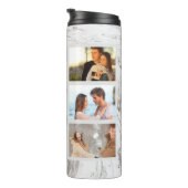 Bouteilles Isothermes Collage photo sur marbre blanc et gris (Tourné sur la droite)