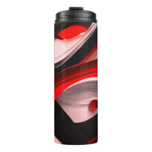Bouteilles Isothermes Collection Abstraite Noir & Rouge Design moderne a