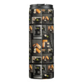 Bouteilles Isothermes Collection de sushi sur l'arrière - plan noir (Dos)