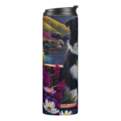 Bouteilles Isothermes Collie frontalier sur une pagaie : une aventure Pi (Tourné sur la gauche)