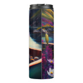 Bouteilles Isothermes Collie frontalier sur une pagaie : une aventure Pi (Dos)