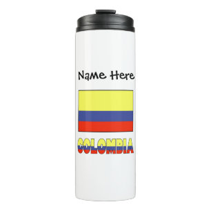Bouteilles Isothermes Colombie Drapeau noir personnalisation