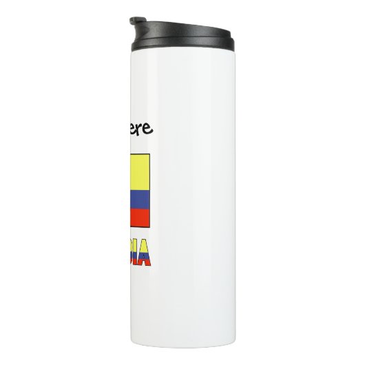 Bouteilles Isothermes Colombie Drapeau noir personnalisation (Tourné sur la droite)