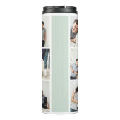 Bouteilles Isothermes Colorblock Monogramme Famille Photo Collage | Sage (Dos)