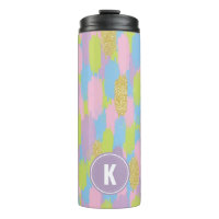 Colorful Abstrait Brushstrokies Motif Monogramme