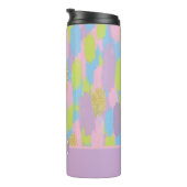 Bouteilles Isothermes Colorful Abstrait Brushstrokies Motif Monogramme (Tourné sur la droite)