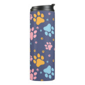 Bouteilles Isothermes Colorful Animal Paw Prints Pattern (Tourné sur la gauche)
