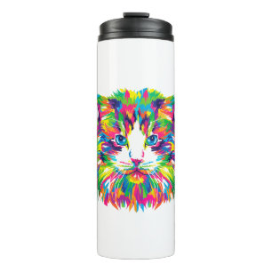 Bouteilles Isothermes Colorful Art Aesthetic Cat Pictures Cat Art Abstra