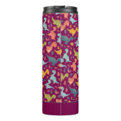 Bouteilles Isothermes Colorful dinosaur cartoon  red pattern name  (Dos)