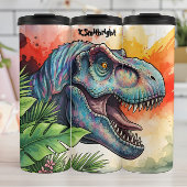 Bouteilles Isothermes Colorful Dinosaur Tropical Leaves Roaring