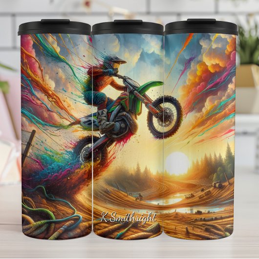 Bouteilles Isothermes Colorful Motocross Sunset Art Explosion