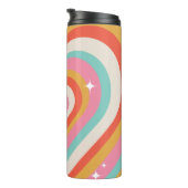 Bouteilles Isothermes Colorful Retro Hearts with Sparkles | Valentine (Tourné sur la droite)