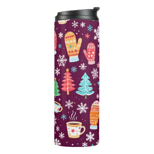 Bouteilles Isothermes Colorful Winter Pattern (Tourné sur la gauche)