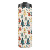 Bouteilles Isothermes Colourful Christmas Pine Trees Seamless Pattern (Devant)
