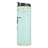 Bouteilles Isothermes Commencez maintenant Pastel Blue avec Faux Gold et (Tourné sur la droite)