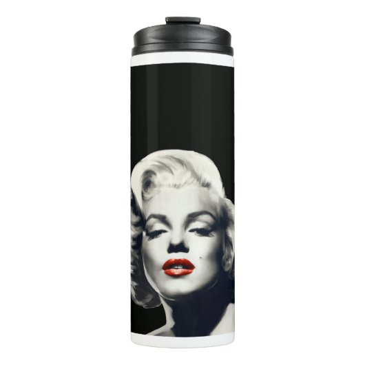Bouteilles Isothermes CON24BW-V4 lèvres rouges Marilyn DANS BLACK.tif (Devant)