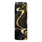 Bouteilles Isothermes Conception abstraite classique jaune et noir (Dos)