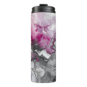 Bouteilles Isothermes Conception Abstraite en Pierre de Marbre Rose et G