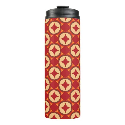 Bouteilles Isothermes Conception Abstraite Géométrique Rouge (Devant)