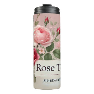 Bouteilles Isothermes Conception d'art IA Rose Tea